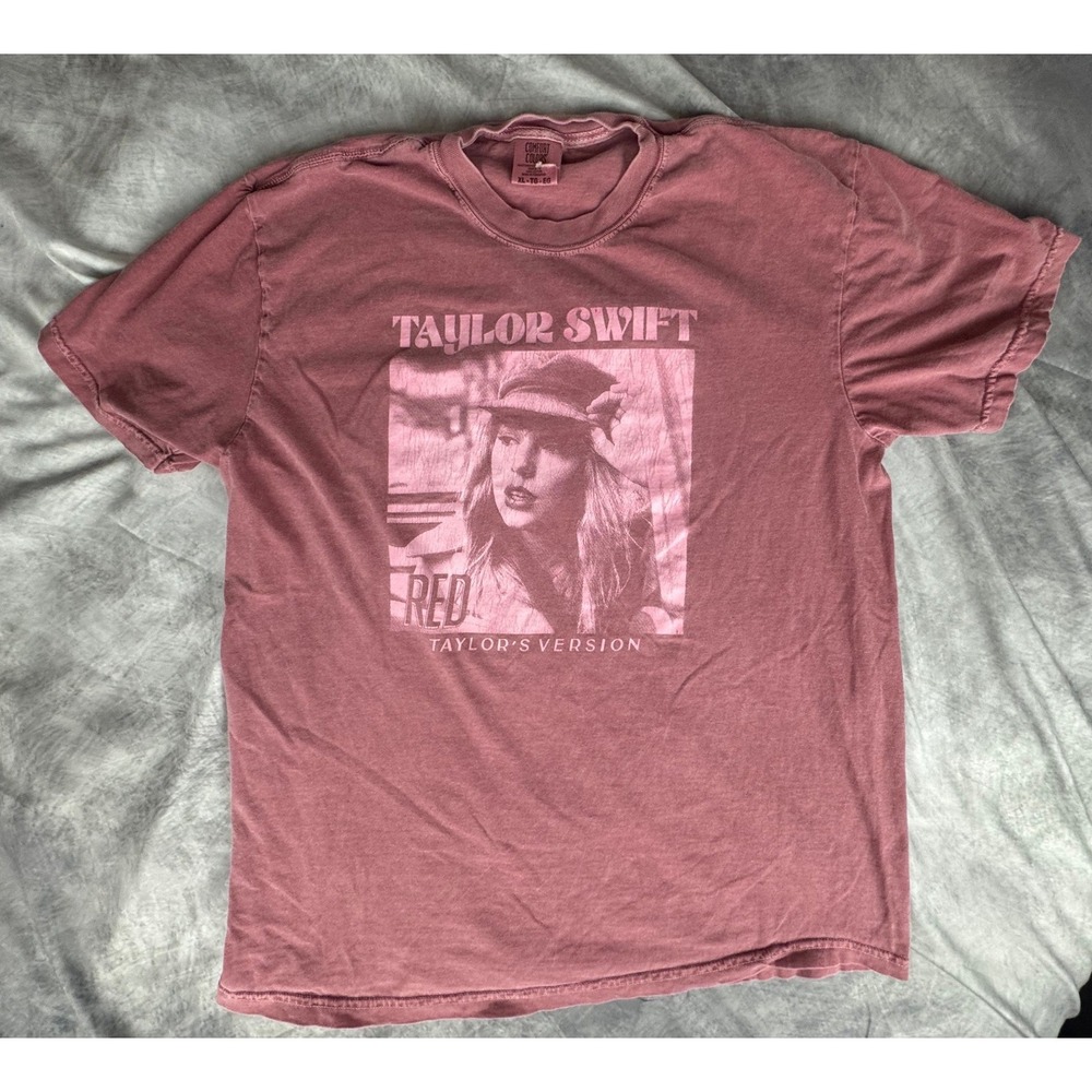 Taylor Swift Red Taylors Version Comfort Colors XL Burgundy Graphic T Shirt TV